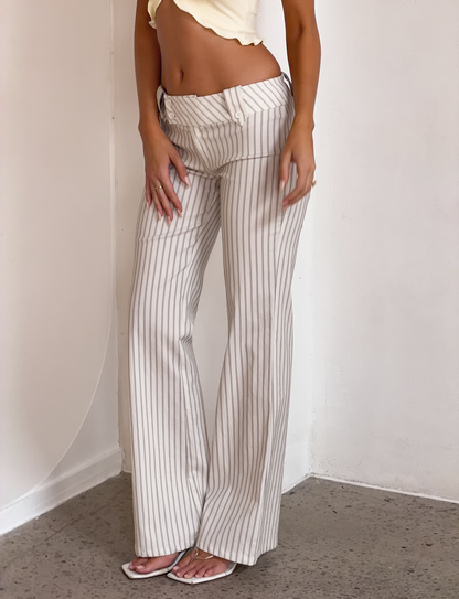 KITTIE PANT - IVORY STRIPE