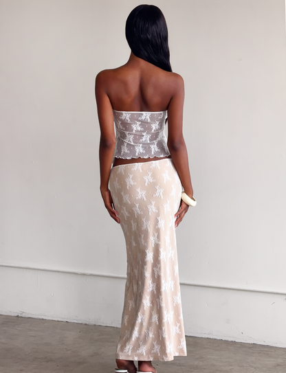 KAROLINA SKIRT - WHITE : WHITE LACE