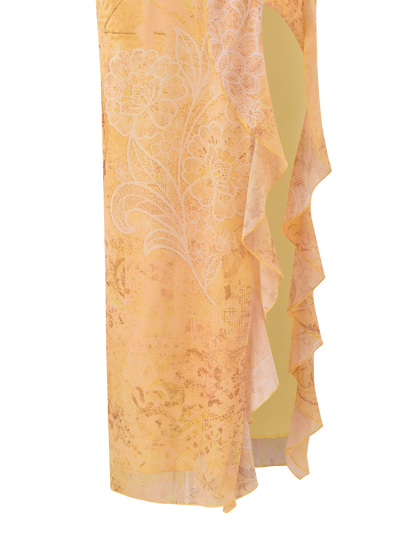 THEO SKIRT - LEMON BUTTERFLY PAISLEY