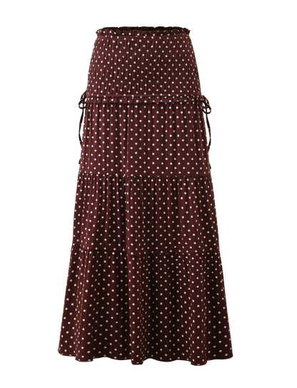 DENALI MAXI SKIRT - BROWN DOT