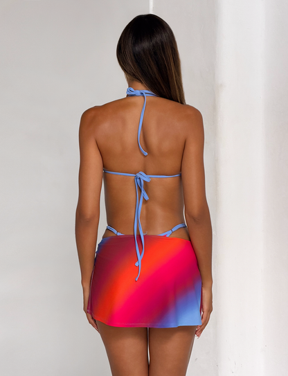 DIANA SWIM SKIRT SET - CIELO OMBRE