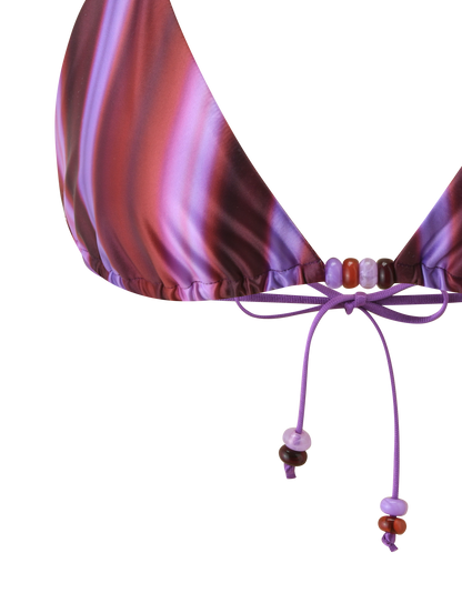 FINLEA BIKINI TOP - DUSK OMBRE STRIPE