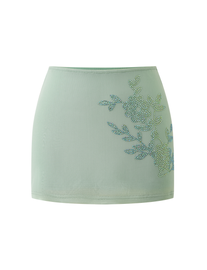 OCTAVIA MINI SKIRT - PISTACHIO