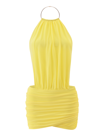 EVANNA MINI DRESS - YELLOW