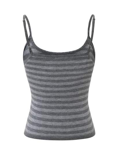 LEORA TOP - GREY STRIPE
