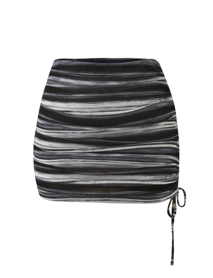 BRAELYN MINI SKIRT - GREY STRIPE