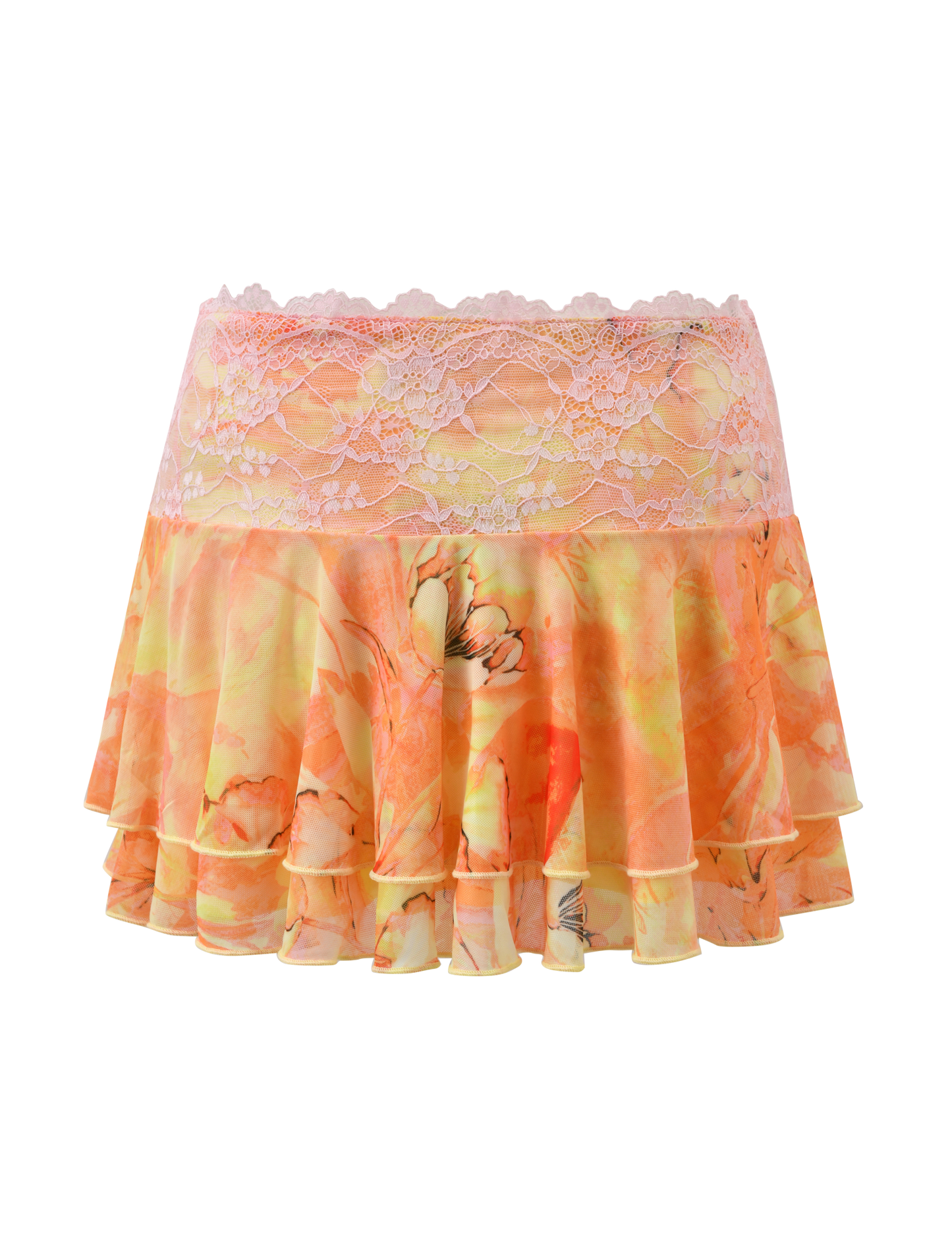 DUNE MESH SKIRT - CREAMSICLE