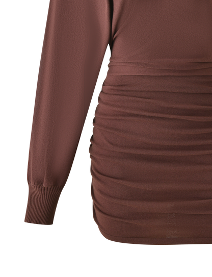 JANINE MINI DRESS - CHOCOLATE