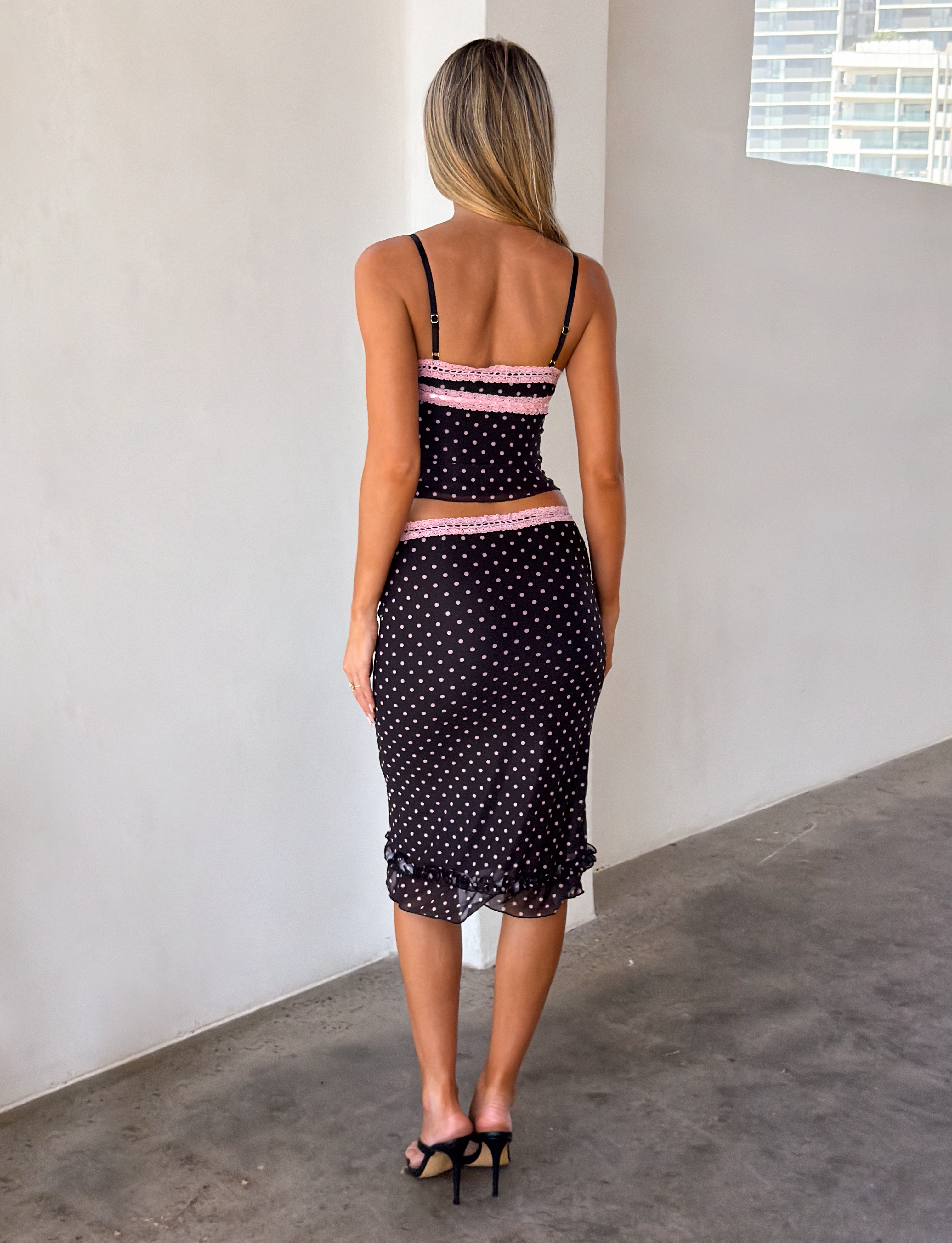 AMARA MIDI SKIRT - BLACK