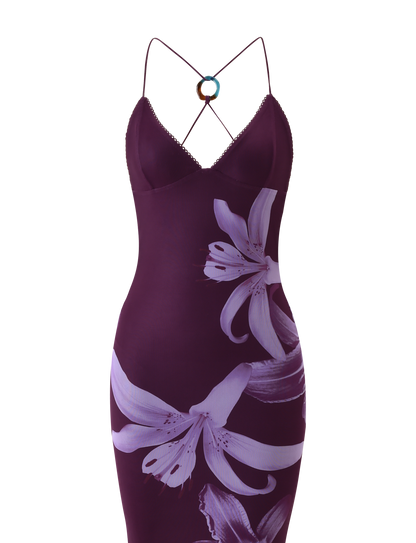 ORIELLE MAXI DRESS - PLUM ORCHID