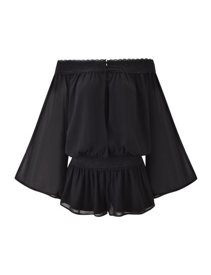 TESSIE PLAYSUIT - BLACK