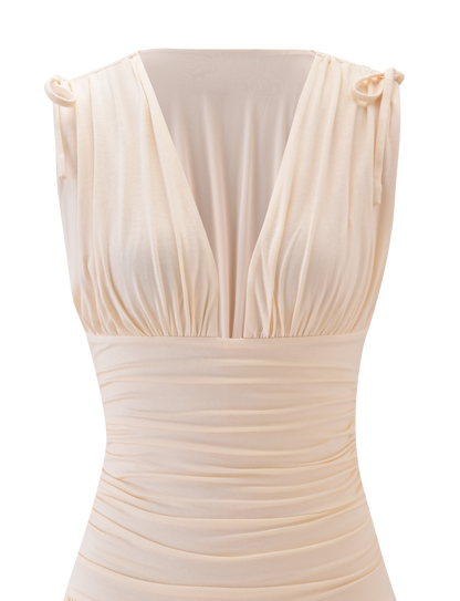 HALONA MINI DRESS - CREAM