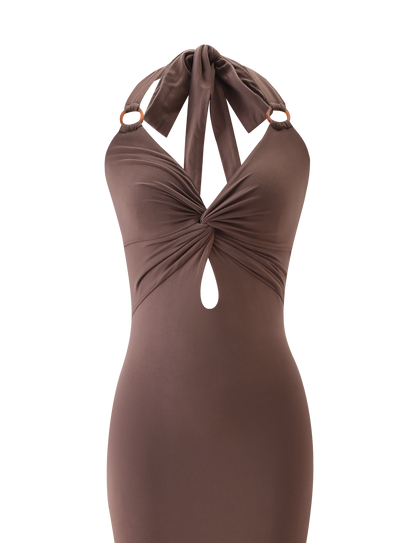 ZENEVA MAXI DRESS - MOCHA