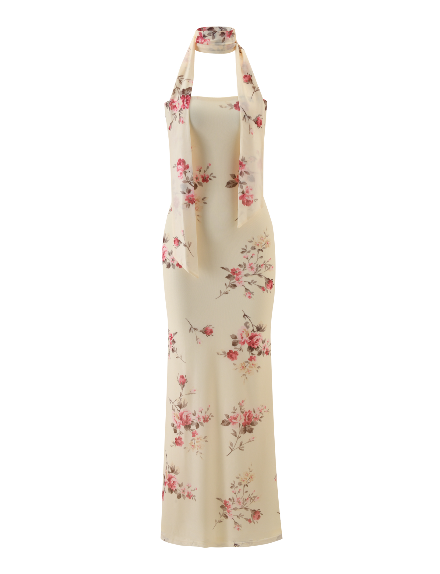 DANIELA SCARF DRESS - YELLOW FLORAL