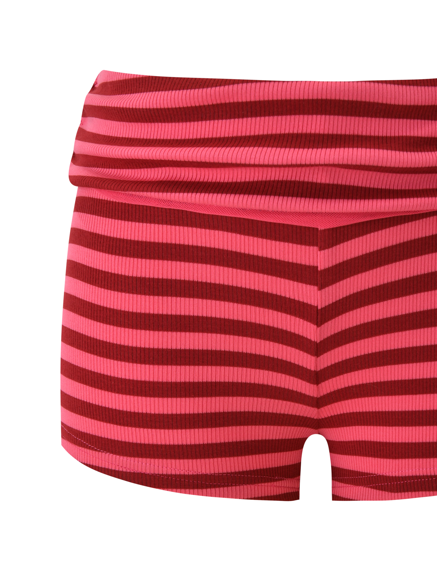 CERYS RIB SHORT - PINK RED STRIPE