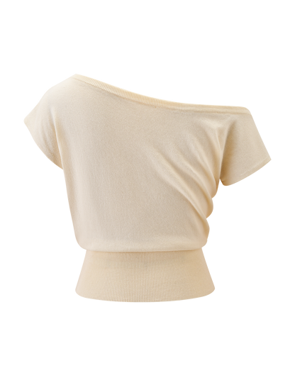 TYLA SLEEVELESS KNIT TOP - CREAM