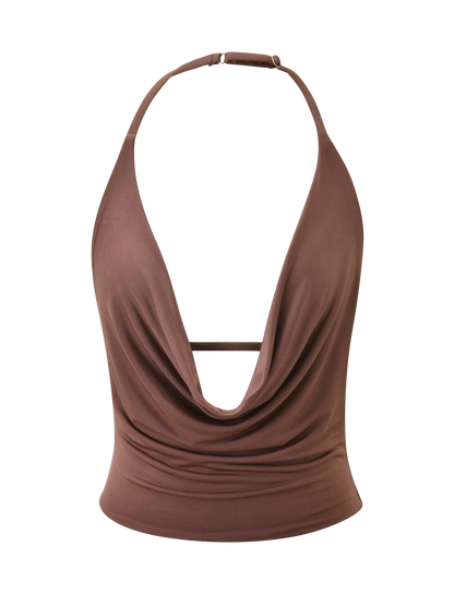 THARA TOP - CHOCOLATE