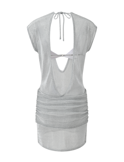 ZOSIA MINI DRESS - SILVER