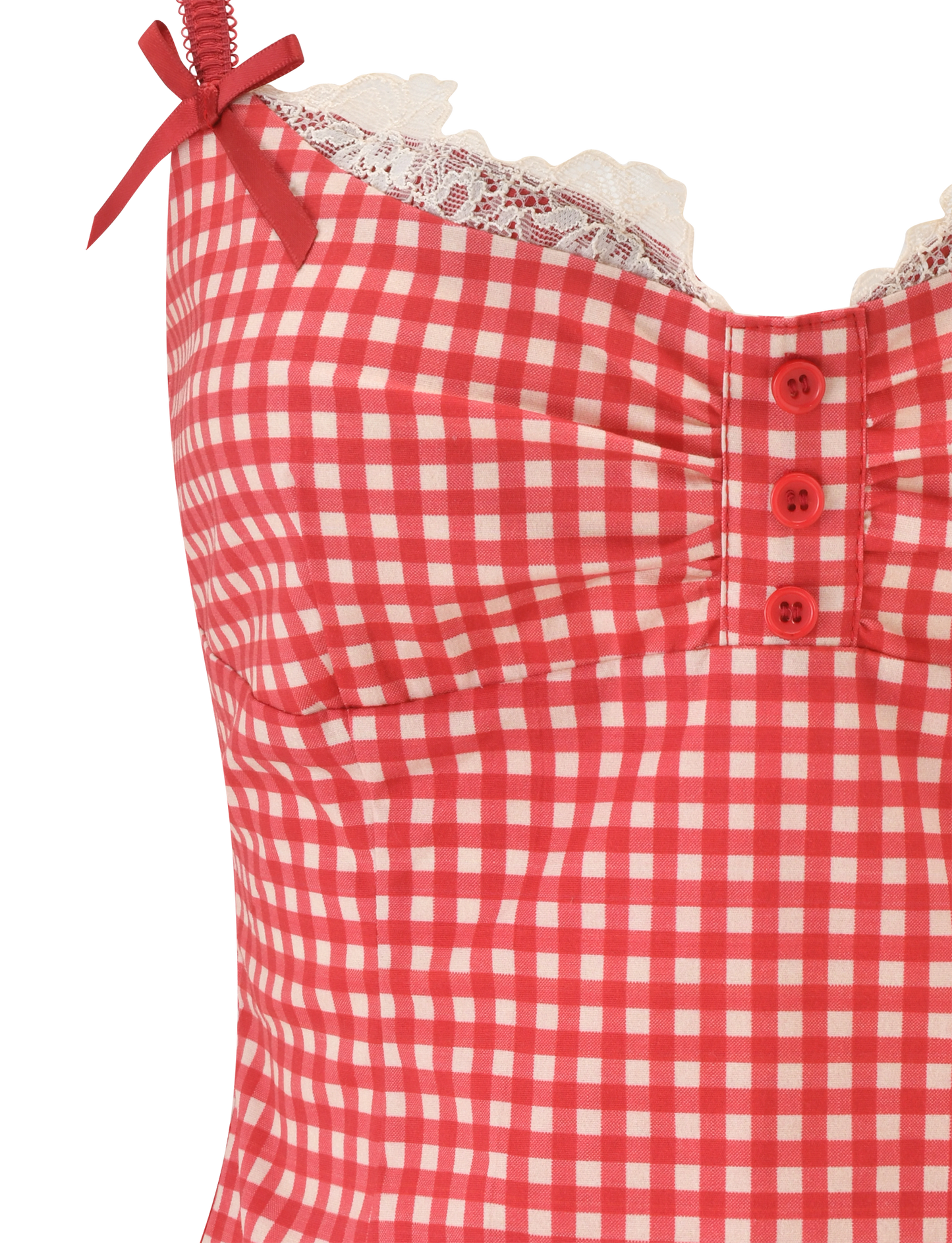 EMMALINE BUSTIER - RED GINGHAM