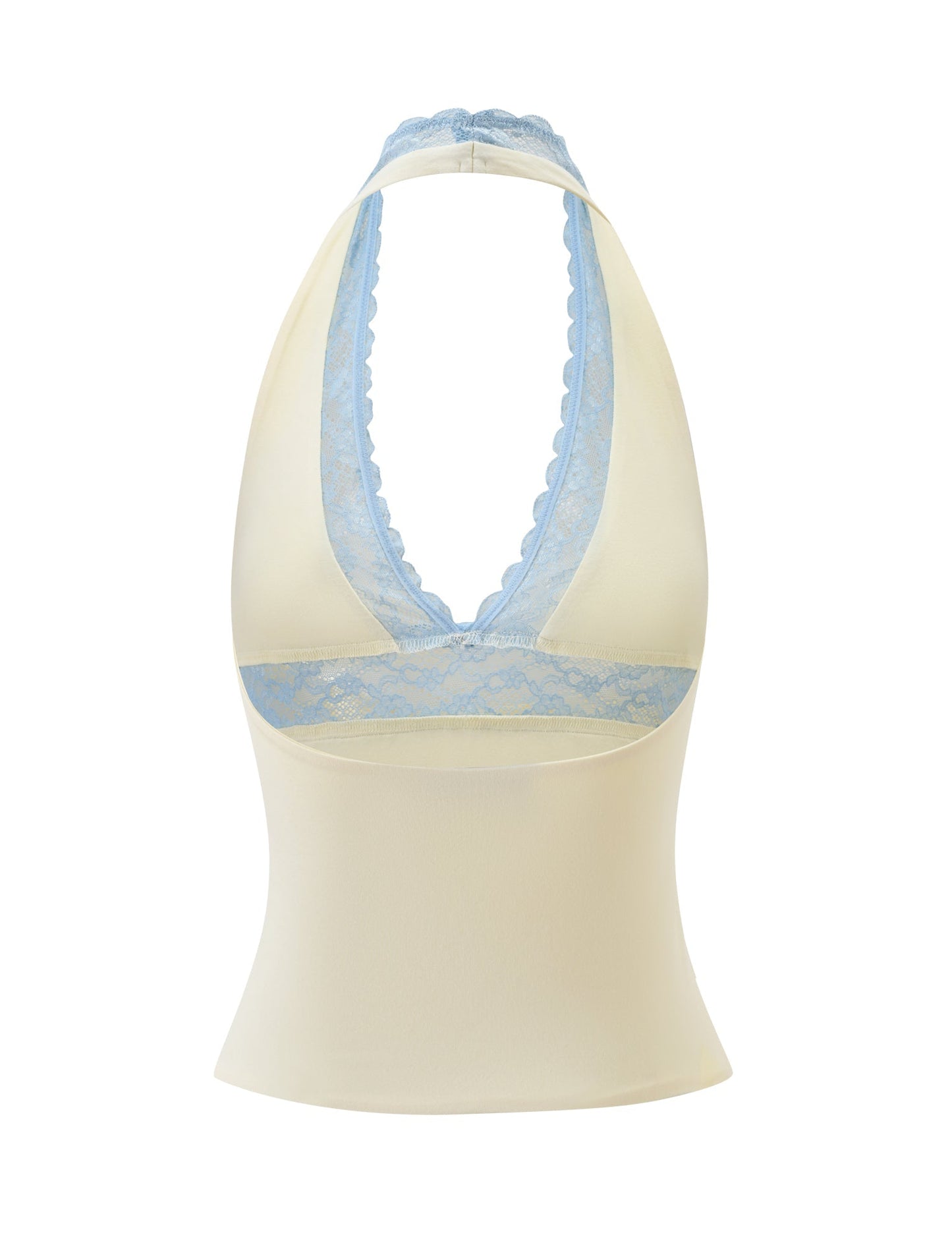 CALINA PLUNGE LACE TOP - CREAM