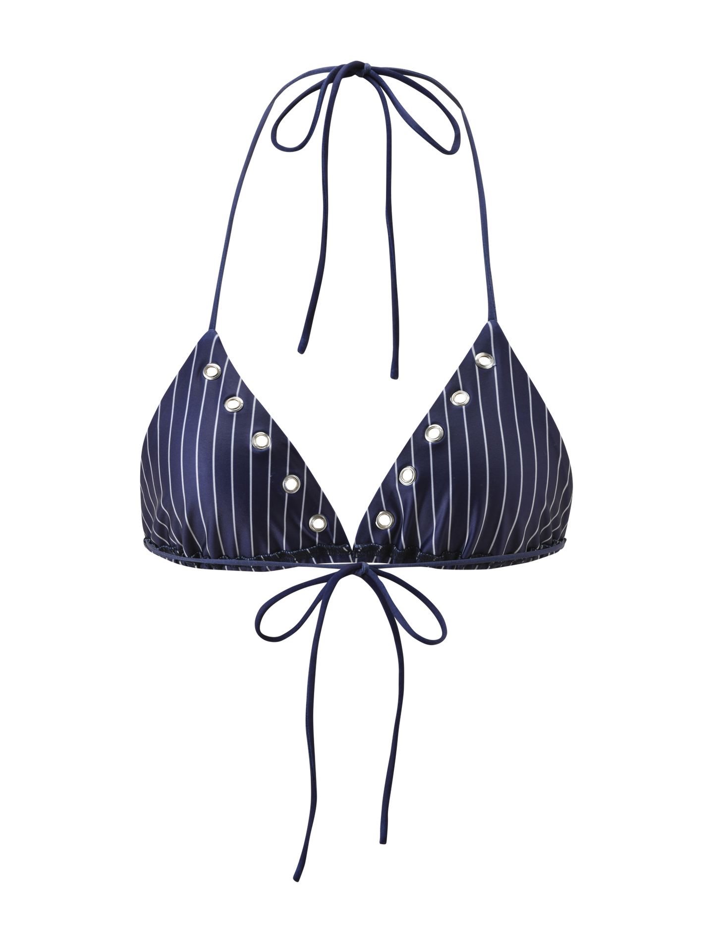 MARREN BIKINI TOP - NAVY PINSTRIPE