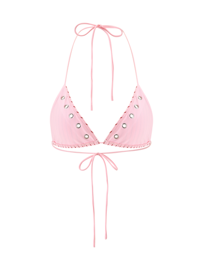 MARREN BIKINI TOP - PINK STRIPE