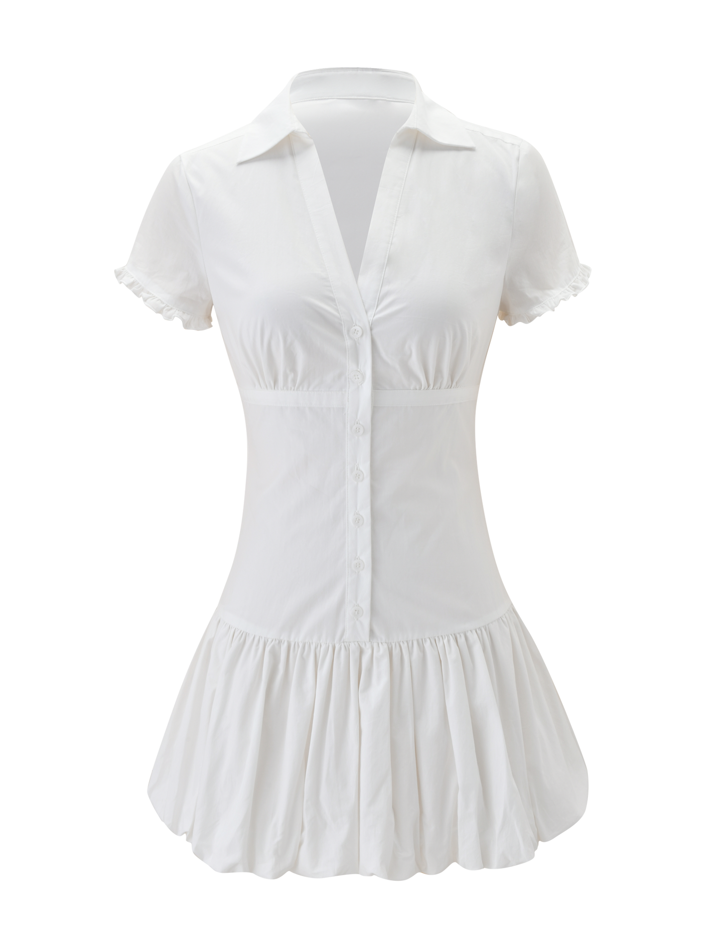 VALERIE BUBBLE DRESS - WHITE