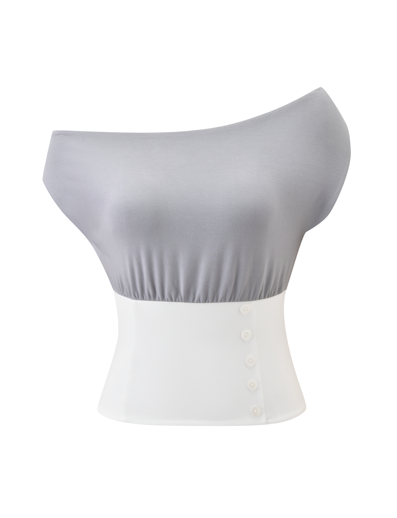 ALYSSA OFF SHOULDER TOP - GREY