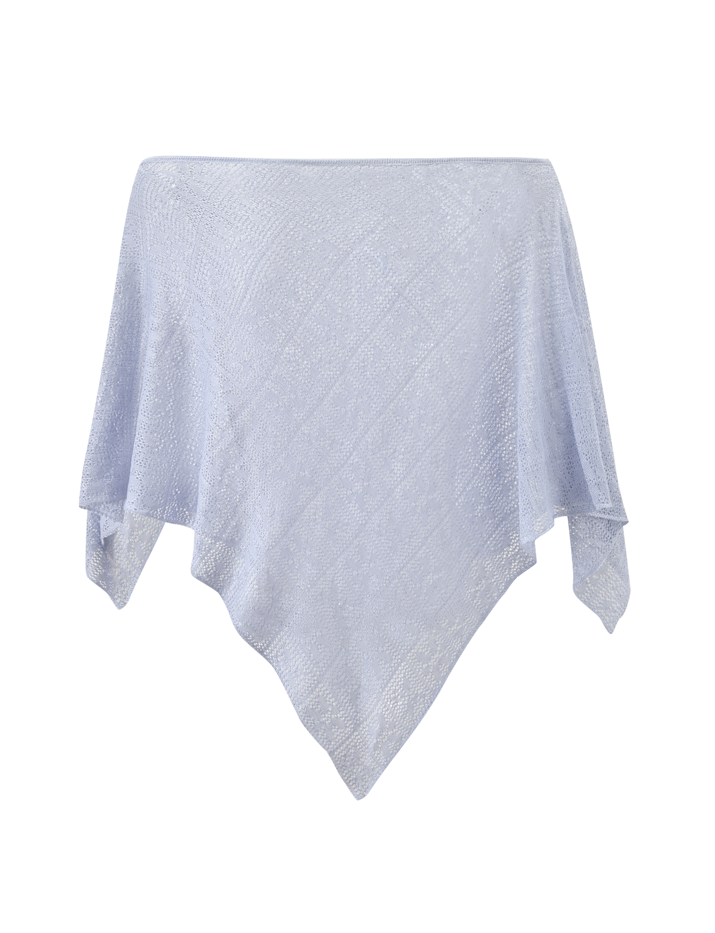FERN CROCHET PONCHO - SILVER