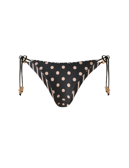 FINLEA REVERSIBLE BIKINI BOTTOM - BLACK AND TAN