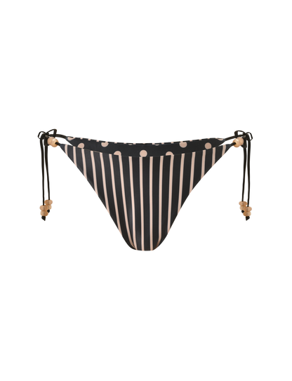 FINLEA REVERSIBLE BIKINI BOTTOM - BLACK AND TAN