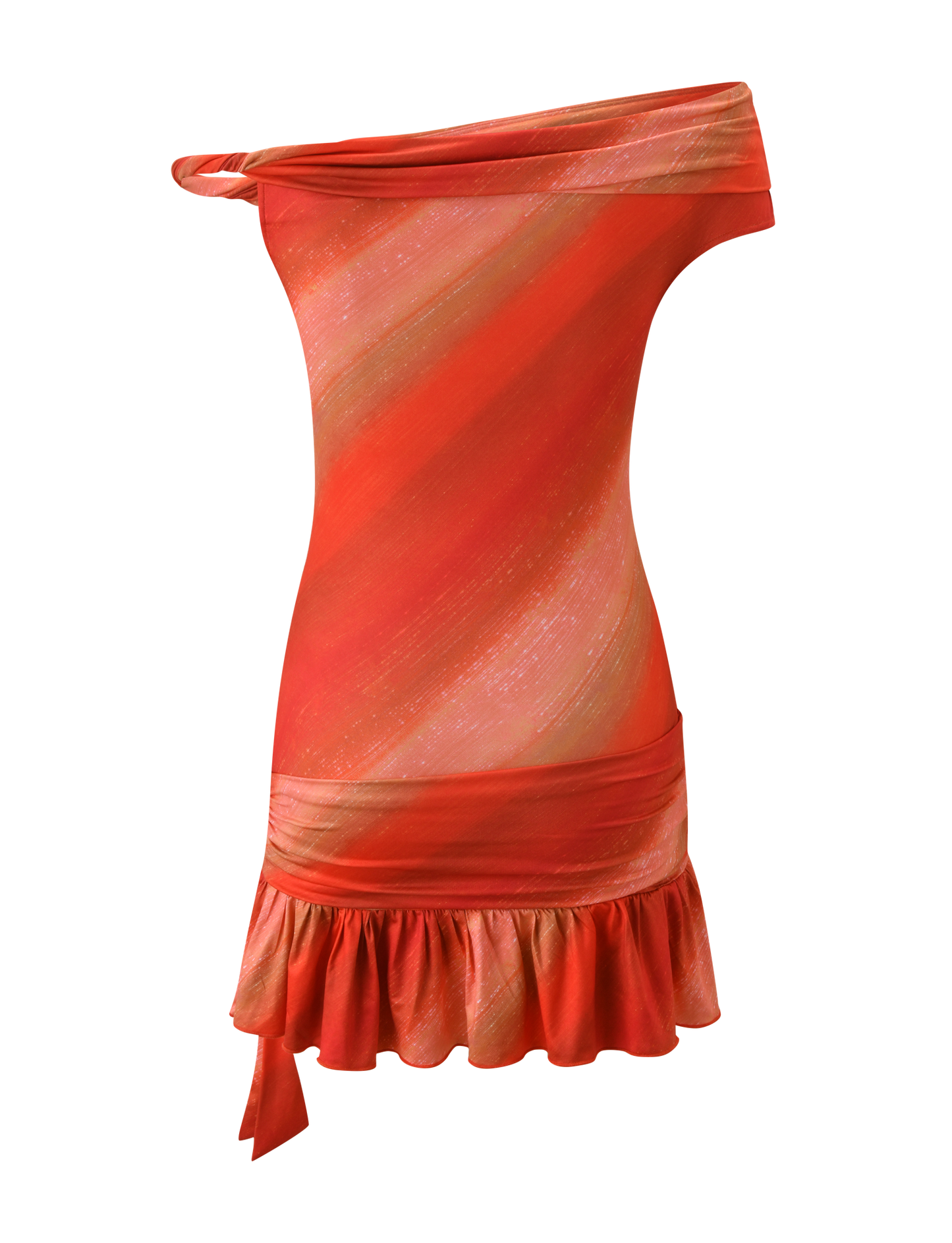 HAELO MINI DRESS - SUNRISE GLITTER STRIPE