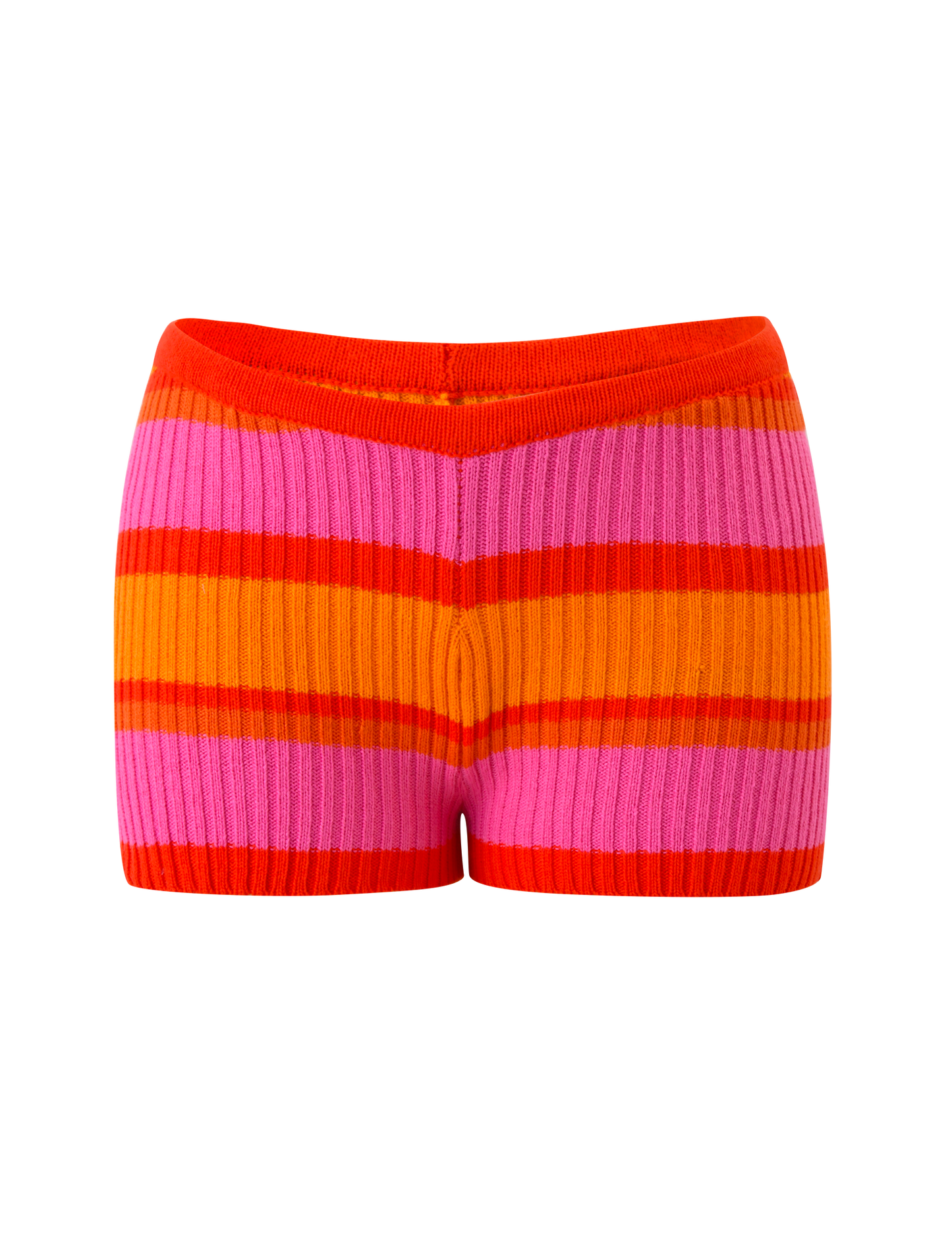 EVERLY KNIT SHORT - SUNSET TROPICAL STRIPE
