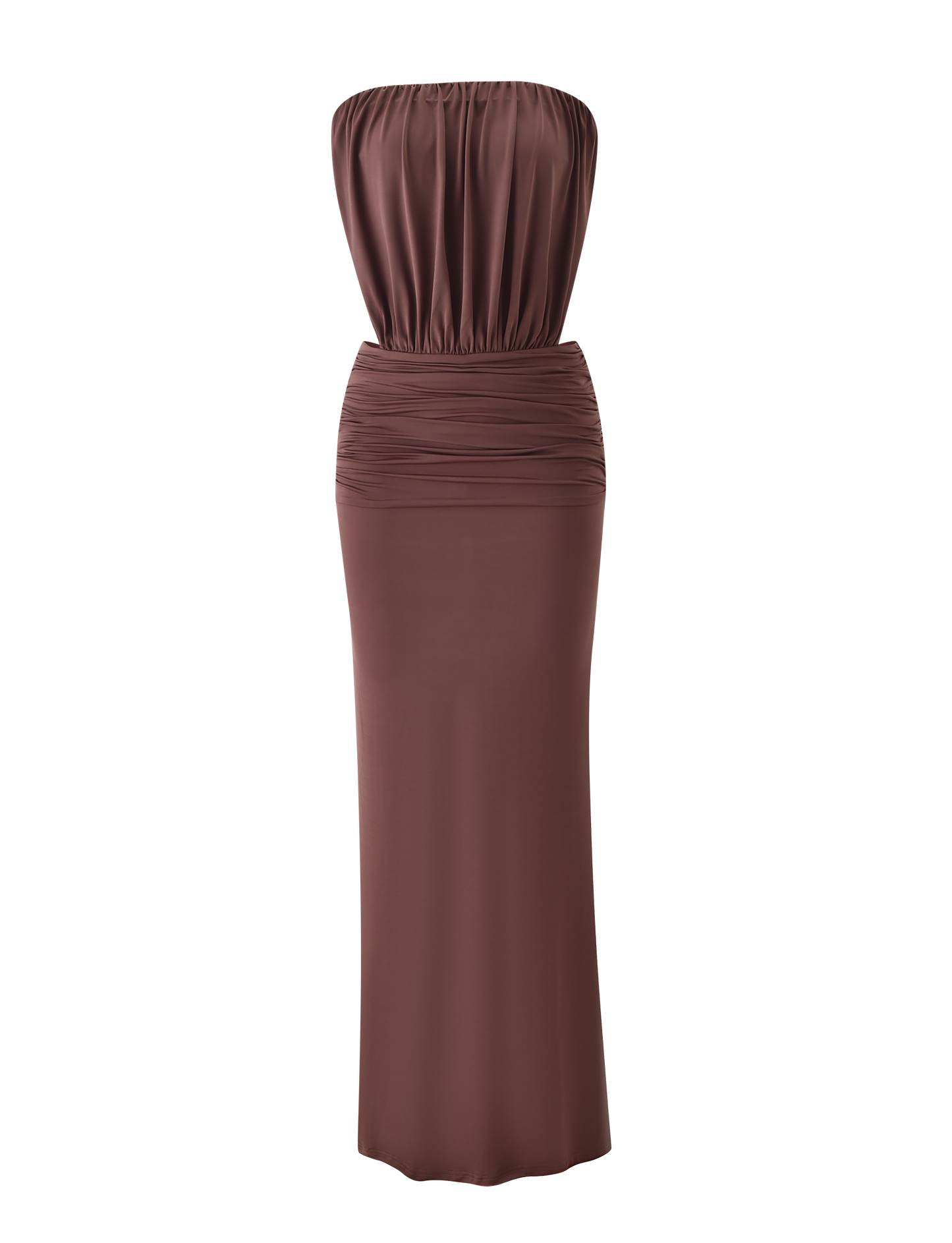 IOLLA STRAPLESS MAXI DRESS - MOCHA