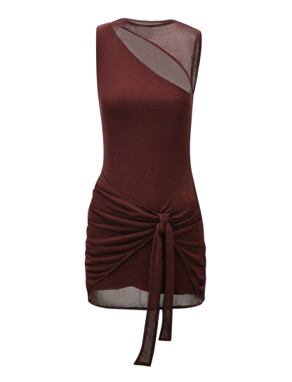 AZELMA DRESS - BROWN