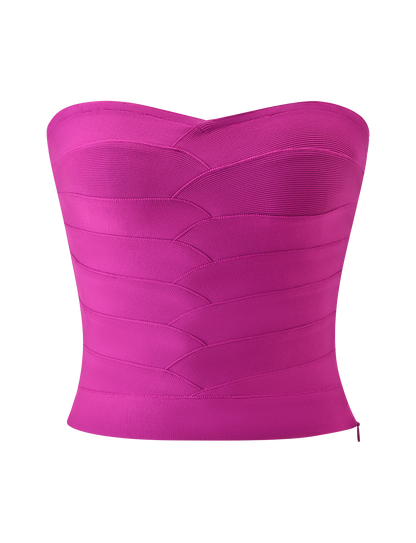 NIYA BANDAGE TOP - MAGENTA