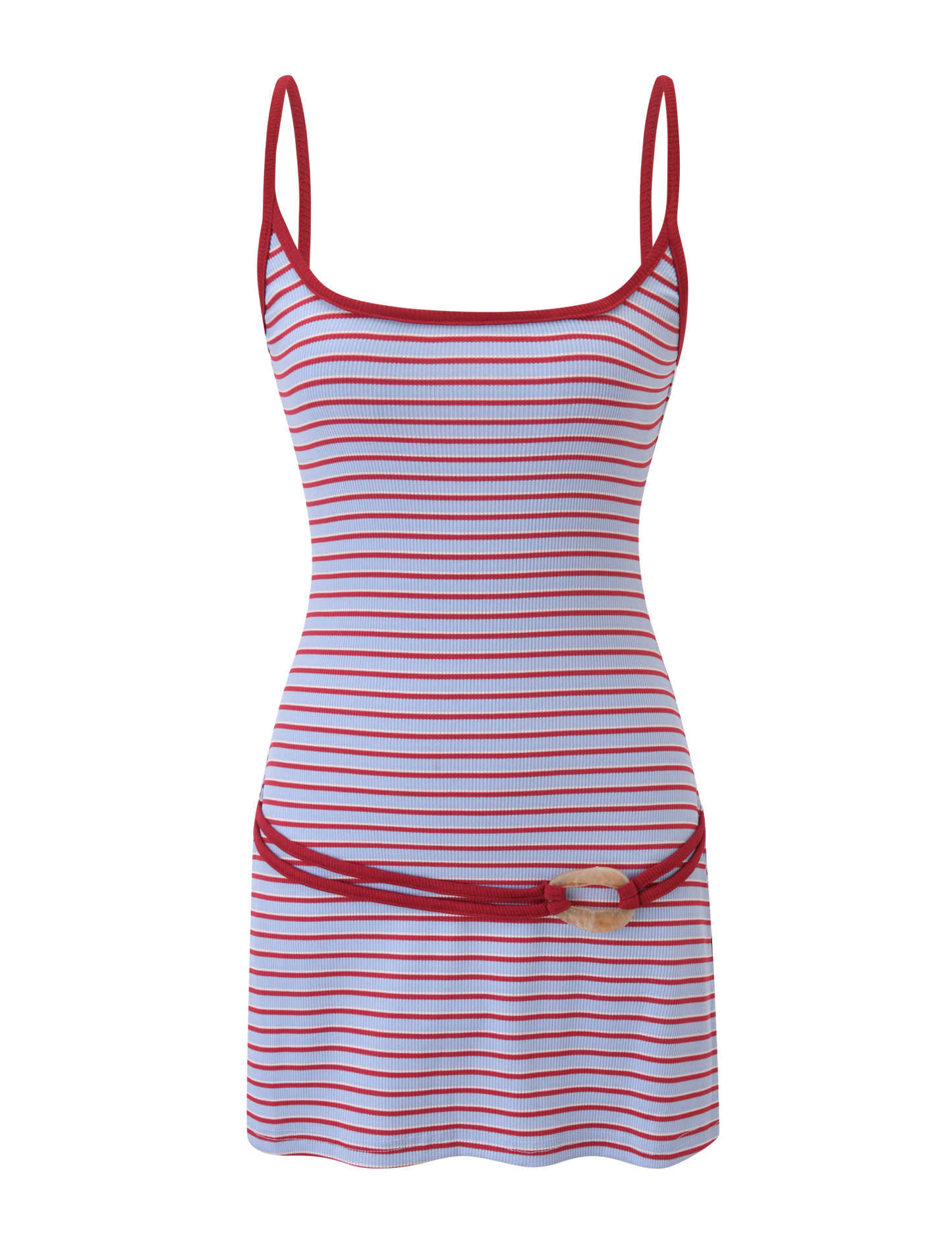 CELESTE MINI DRESS - RED STRIPE