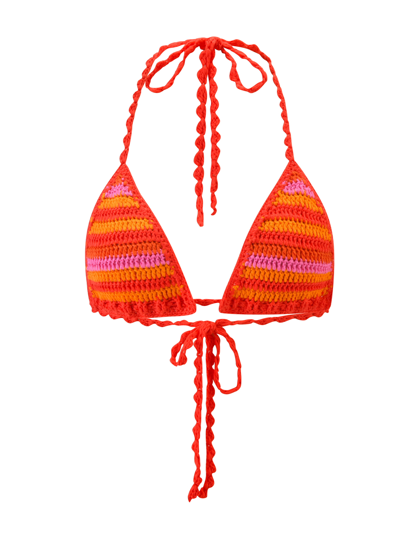 CORA BIKINI TOP 2.0 - SUNSET TROPICAL STRIPE
