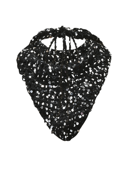 SYLVAN CROCHET SCARF - BLACK