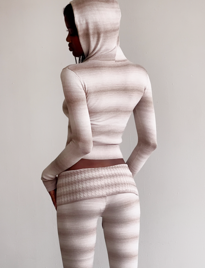 MARISSA JUMPER - TAUPE OMBRE STRIPE