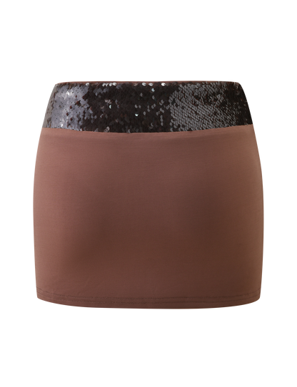 THARA MINI SKIRT - CHOCOLATE