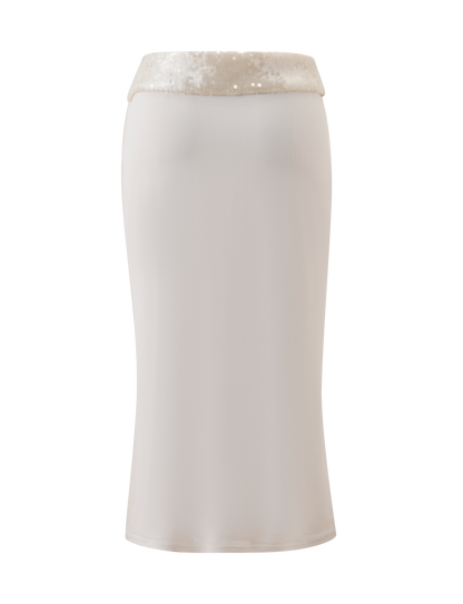 CHARLYZE MIDI SKIRT - CREAM
