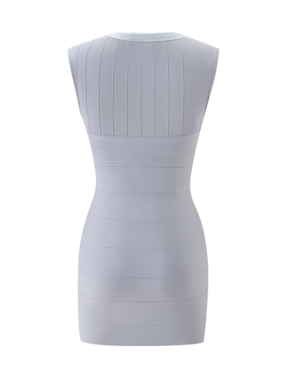 EMBER MINI BANDAGE DRESS - DOVE GREY