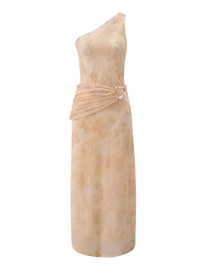 CHARLYSE ONE SHOULDER MAXI DRESS - BUTTER YELLOW