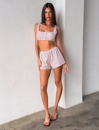 EZRA SHORT - PINK STRIPE