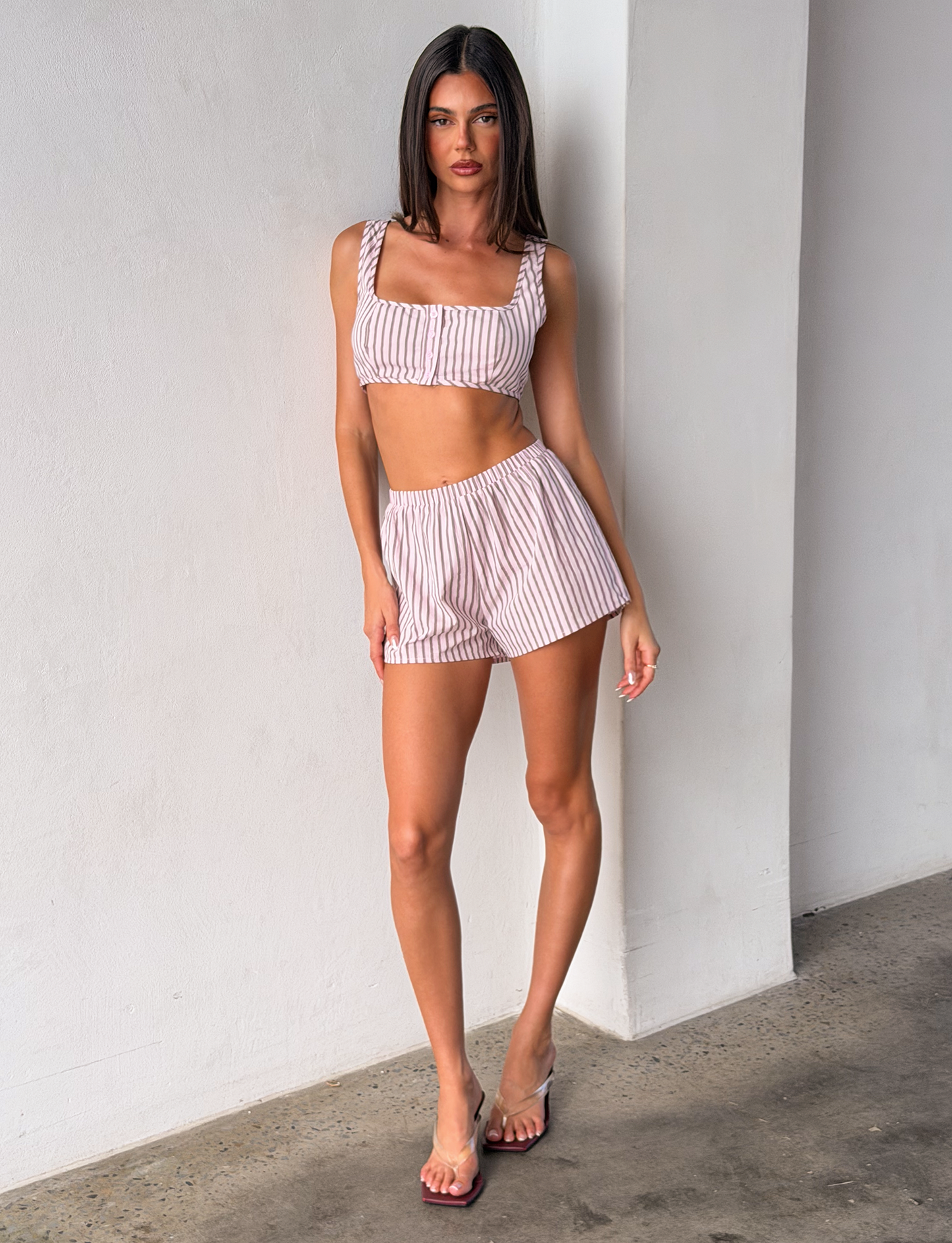 EZRA TOP - PINK STRIPE